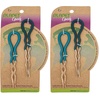 image:imageGoody Planet French Hair Pins  2 Ct Green amp Blue Soft amp Strong Bamboo Fabric Comfortable AllDay Wear PainFree Styling Accessories for Women Men Boys amp Girls All Hair TypesFrench Hair Pins 2 Ct GreenBlue