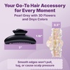 image:imageGoody SlideProof Large Claw Clips Stylish Secure Grip Hair Clips Styling Accessories for All Occasions and All Hair Types Gifts for Women amp Girls Floral Print 2 CtGray Flowers  Black