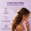 image:imageGoody SlideProof Large Claw Clips Stylish Secure Grip Hair Clips Styling Accessories for All Occasions and All Hair Types Gifts for Women amp Girls Floral Print 2 CtPink Bow  White