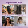 image:imageGoody SlideProof Mini Claw Clips Stylish Secure Grip Small Hair Clips Styling Accessories for All Occasions and All Hair Types Gifts for Women amp Girls White Flowers and Pink 4 CtBlue Flowers  Blue