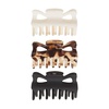 image:imageGoody SlideProof Rectangular Claw Clips 3 Ct  1 Small  2 Large Claw Clips Cool Tones Styling Accessories with Secure Grip Hair Accessories for Women amp Men For All Occasions All Hair TypesTortCreamBlack Large Claw