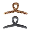 image:imageGoody SlideProof Rectangular Claw Clips 3 Ct  1 Small  2 Large Claw Clips Cool Tones Styling Accessories with Secure Grip Hair Accessories for Women amp Men For All Occasions All Hair TypesBlackTort Ribbon Claw