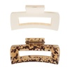 image:imageGoody SlideProof Rectangular Claw Clips 3 Ct  1 Small  2 Large Claw Clips Cool Tones Styling Accessories with Secure Grip Hair Accessories for Women amp Men For All Occasions All Hair TypesCreamTort Rectangle Claw