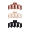 image:imageGoody SlideProof Rectangular Claw Clips 3 Ct  1 Small  2 Large Claw Clips Cool Tones Styling Accessories with Secure Grip Hair Accessories for Women amp Men For All Occasions All Hair TypesTortClearBlack Large Claw