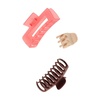 image:imageGoody SlideProof Rectangular Claw Clips 3 Ct  1 Small  2 Large Claw Clips Cool Tones Styling Accessories with Secure Grip Hair Accessories for Women amp Men For All Occasions All Hair TypesPinkCreamBrown Rectangle Claw