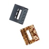 image:imageGoody SlideProof Rectangular Claw Clips 3 Ct  1 Small  2 Large Claw Clips Cool Tones Styling Accessories with Secure Grip Hair Accessories for Women amp Men For All Occasions All Hair TypesBlackTort Square Claw
