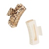 image:imageGoody SlideProof Rectangular Claw Clips 3 Ct  1 Small  2 Large Claw Clips Cool Tones Styling Accessories with Secure Grip Hair Accessories for Women amp Men For All Occasions All Hair TypesCreamTort Rectangle Claw