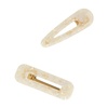 image:imageGoody SlideProof Resin Hinge Hair Clip Set 2 Ct XLsized Printed Cream Clips for Styling Quick amp Easy Creaseless Styling Accessories for Women amp Men For Medium to Thick HairCream