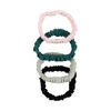 image:imageGoody Sport Ouchless Thin Scrunchies  4 Ct Gray amp Black SportLevel Grip for Workouts SweatWicking No Damage Hair Ties All Hair TypesGreen Pink