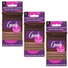 image:imageGoody ComfortFlex Seamless Thick Hair Elastics Brown No Slip Grip Ouchless Ties with All Day Gentle Hold Ponytail Holders for DamageFree Styling 8 Count Pack of 3Brown