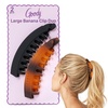 image:imageGoody Large Banana Clip Set Stylish Secure No Crease Hair Clips with SlideProof Hold Styling Accessory For Fine  Medium Hair Type Gifts for Women amp Girls Black and Tortoiseshell 2 CtBanana