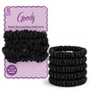 image:imageGoody Ouchless One Inch Satin Scrunchies Frizz Fighting No Damage Scrunchies Gentle Secure amp Creaseless Hair Ties for Day and Overnight All Hair Types Gifts for Women amp Girls 5 Ct BlackHalf InchMedium