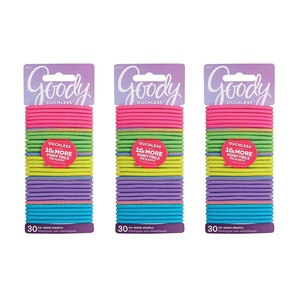 image:imageGOODY Ouchless Womens Hair Braided Elastics 4mm for Medium Hair Brown 32 Count Pack of 1Neon Tribal