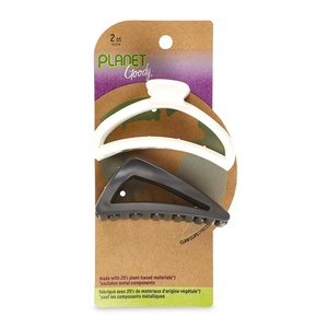 image:imageGOODY Planet SlideProof Claw Clips 2ct Blush and RustBlack