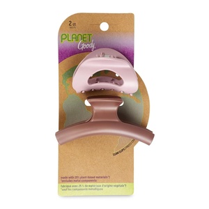image:imageGOODY Planet SlideProof Claw Clips 2ct Blush and RustRust