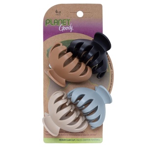image:imageGOODY Planet Spider Claw Hair Clip 4Count  Assorted Bright Colors  Medium to Long Hair  Longlasting amp Will Not Slip  PainFree Hair Accessories for Women Men Boys amp Girls  All Hair TypesSpider Claw Clip 4 Ct Neutral