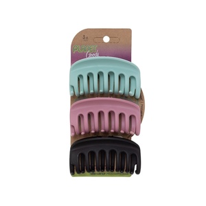 image:imageGOODY Planet Sustainable Round Claw Clips Assorted Colors Colors may vary 3 Counts Pack of 1  PainFree Hair Accessories for Women Men Boys and GirlsBRIGHT