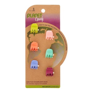 image:imageGOODY Planet Sustainable Round Claw Clips Assorted Colors Colors may vary 3 Counts Pack of 1  PainFree Hair Accessories for Women Men Boys and GirlsMini Claw Clips 6 Ct