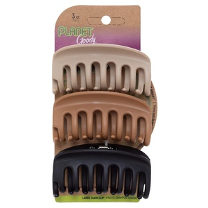 image:imageGOODY Planet Sustainable Round Claw Clips Assorted Colors Colors may vary 3 Counts Pack of 1  PainFree Hair Accessories for Women Men Boys and GirlsNEUTRAL