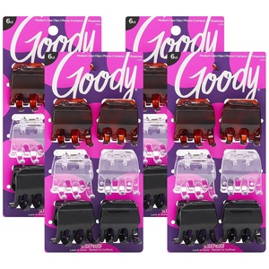 image:imageGoody Classic Claw Hair Clips  6Count Clear Brown and Black  12 Claw Will Gently Keep Hair Secured In Place with a Long Lasting Hold color may vary6 Count Pack of 4