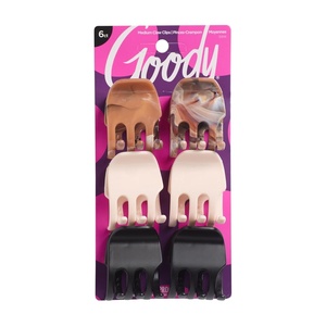 image:imageGoody Classic Claw Hair Clips  6Count Clear Brown and Black  12 Claw Will Gently Keep Hair Secured In Place with a Long Lasting Hold color may vary6 Count Pack of 1