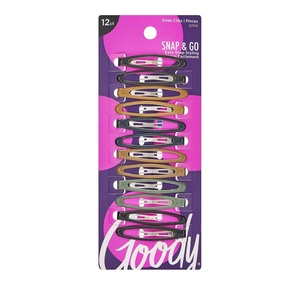 image:imageGoody Classics Goody Kids Epoxy Contour Snap Clips  4 CountAssorted Colors  Just Snap Into Place  Suitable For All Hair Types  PainFree Hair Accessories For Women And Girls  All Day ComfortNeutral Epoxy