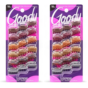 image:imageGoody Classics Mini Claw Clips  Assorted Colors  For All Hair Types  Great for Easily Pulling Up Your Hair  PainFree Hair Accessories for Women Men Boys and Girls 18 Count Pack of 118 Count Pack of 2