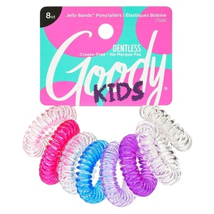image:imageGoody Kids Hair Coils  8 Count Assorted  Dentless Jelly Bands Ponytailers for Women Teens amp Girls to Style amp Secure Hair  PainFree Accessories For All Hair Types8 Count Pack of 1