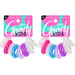 image:imageGoody Kids Hair Coils  8 Count Assorted  Dentless Jelly Bands Ponytailers for Women Teens amp Girls to Style amp Secure Hair  PainFree Accessories For All Hair Types8 Count Pack of 2
