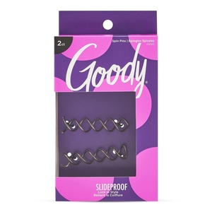 image:imageGoody Mini Spin Pins 2 Ct Spiral Clips for Quick amp Easy Buns AllDay Hold Twist Corkscrew Bobby Pins PainFree Hair Accessories for Women Men Boys amp Girls All Hair Types2 Count