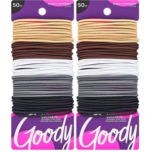 image:imageGoody Ouchless Elastic Hair Ties  50 Ct Assorted Neutrals 2MM Rubber Bands for Hair PainFree Hair Accessories for Women amp Men Made for LongLasting Braids Ponytails amp More For Fine Hair