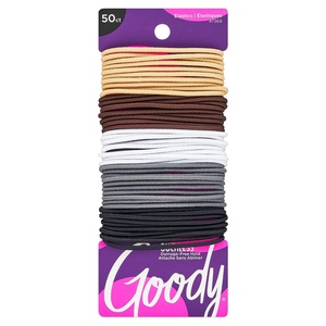 image:imageGoody Ouchless Elastic Hair Ties  50 Ct Assorted Neutrals 2MM Rubber Bands for Hair PainFree Hair Accessories for Women amp Men Made for LongLasting Braids Ponytails amp More For Fine HairAssorted Colors