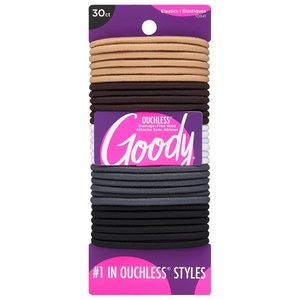 image:imageGoody Ouchless Elastic Hair Ties 30 Ct Blone 4MM Rubber Bands PainFreeNeutrals
