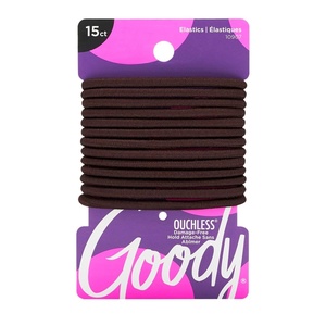 image:imageGoody Ouchless Hair Elastics  No Pull No Breakage TangleFree Hold for Thick Curly Coily amp Textured Hair  15 Count Black LongLasting Ponytail Holders for Women amp MenBrown