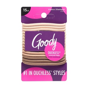 image:imageGoody Ouchless Hair Elastics  No Pull No Breakage TangleFree Hold for Thick Curly Coily amp Textured Hair  15 Count Black LongLasting Ponytail Holders for Women amp MenBlonde