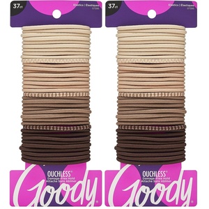 image:imageGoody Ouchless Hair Elastics  No Pull No Breakage TangleFree Hold for Thick Curly Coily amp Textured Hair  37 Count Blonde LongLasting Ponytail Holders for Women amp Men37 Count Pack of 2