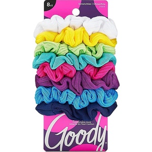 image:imageGoody Ouchless Jersey Scrunchies  8 Ct Assorted Neon Rainbow Tones DamageFree Dentless amp Secure Hold Hair Ties Gentle Hair Accessories for Women amp Men All Day Comfort All Hair TypesAssorted Rainbow