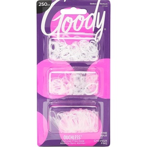image:imageGoody Ouchless Polyband Hair Ties 500 Ct Assorted Latex Elastic BandsClear 250 Ct
