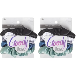 image:imageGoody Ouchless Satin Scrunchies  5 Ct Warm Tones DamageFree Hold Soft Overnight Hair Scrunchies to Sleep In Gentle Hair Accessories for Women amp Men All Day Comfort All Hair TypesFro