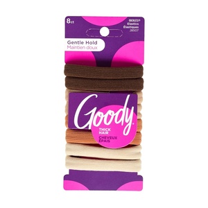 image:imageGoody Ouchless Sweater Hair Ties 8 Ct Warm Tones Gentle Secure amp DamageFree Elastic Bands for All Occasions No Snag or Pull Styling Accessories for Women amp Men For Thick HairBROWN