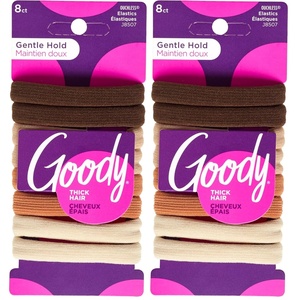 image:imageGoody Ouchless Sweater Hair Ties 8 Ct Warm Tones Gentle Secure amp DamageFree Elastic Bands for All Occasions No Snag or Pull Styling Accessories for Women amp Men For Thick HairMarrn