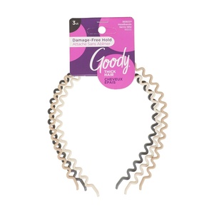 image:imageGoody Ouchless ZigZag Womens Headbands  3 Ct Warm Tones DamageFree Hold AllDay Comfort Headbands for Women amp Men Everyday Hair Accessories For All Occasions For Thick Hair1 Count Pack of 3