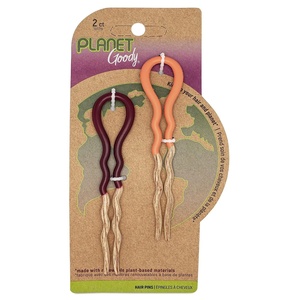 image:imageGoody Planet French Hair Pins  2 Ct Green amp Blue Soft amp Strong Bamboo Fabric Comfortable AllDay Wear PainFree Styling Accessories for Women Men Boys amp Girls All Hair TypesFrench Hair Pins 2 Ct PeachMaroon