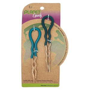image:imageGoody Planet French Hair Pins  2 Ct Green amp Blue Soft amp Strong Bamboo Fabric Comfortable AllDay Wear PainFree Styling Accessories for Women Men Boys amp Girls All Hair TypesFrench Hair Pins 2 Ct GreenBlue