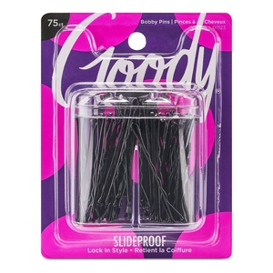image:imageGoody SlideProof Bobby Pin Box with Magnetic Top  75 Ct Black Bobby Pins for Hair Styling Lock In Style Comfortable PainFree Styling Accessories for Women amp Men All Hair Types