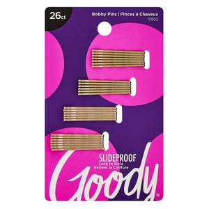 image:imageGoody SlideProof Bobby Pins 26 Ct Black Comfortable Bobby Hair Pins for Styling Lock In Place PainFree Styling Accessories for Women amp Men All Hair TypesBlonde