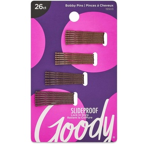 image:imageGoody SlideProof Bobby Pins 26 Ct Black Comfortable Bobby Hair Pins for Styling Lock In Place PainFree Styling Accessories for Women amp Men All Hair TypesBrown