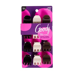 image:imageGoody SlideProof Mini Claw Clips  12 Ct Neutral Tones Secure Grip Hair Styling Accessories for Women amp Men All Hair TypesAssorted Neutral