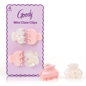 image:imageGoody SlideProof Mini Claw Clips Stylish Secure Grip Small Hair Clips Styling Accessories for All Occasions and All Hair Types Gifts for Women amp Girls White Flowers and Pink 4 CtWhite Flowers  Pink