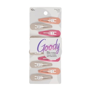image:imageGoody Snap amp Go Metal Contour Clips 10 Count Warm Tones Snap Clips Suitable for All Hair Types PainFree Hair Accessories for Women Men and Kids All Day ComfortWarm Tones
